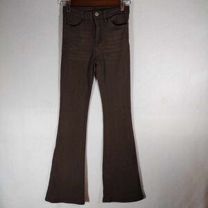 Shein Corduroy Pants Juniors Size XS Brown Size 2 High Rise Pockets Womens
